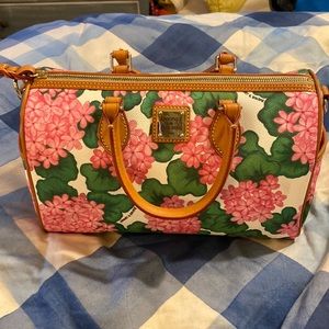 Dooney & Bourke geranium print crossbody satchel BRAND NEW never used!